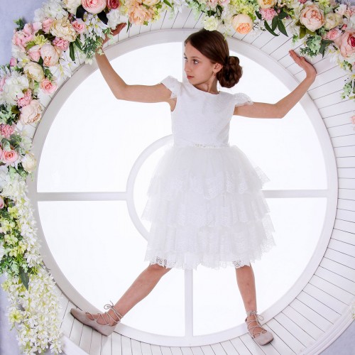 Ivory Lace Dress for Girls - Special Occasion - BELLA