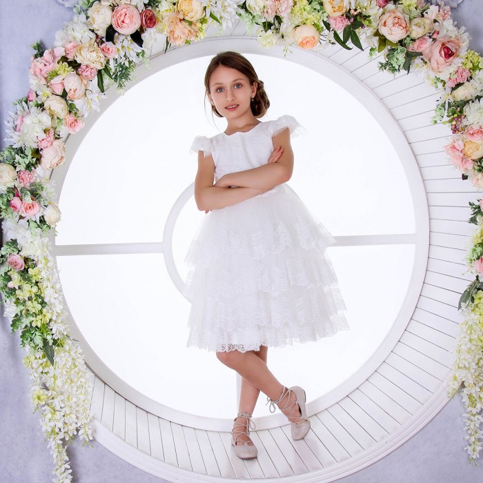Ivory Lace Vintage-Inspired Special Occasion Dress