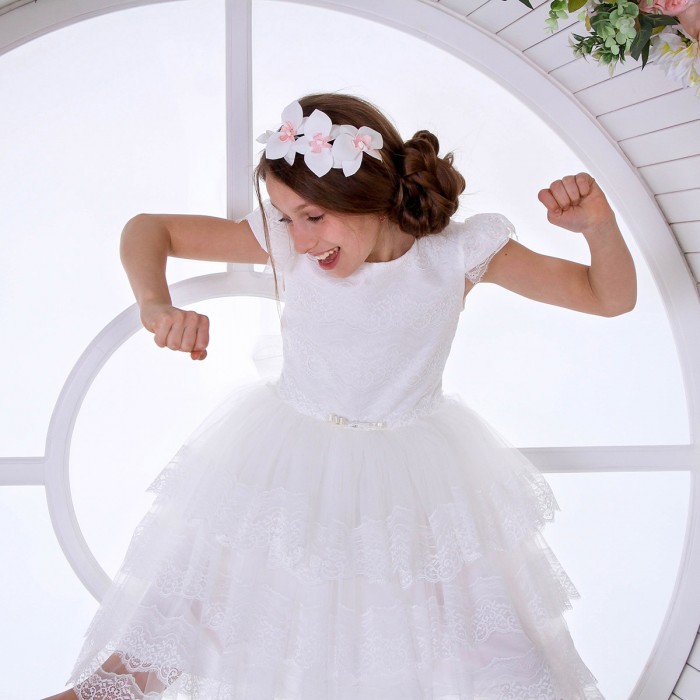 Ivory Lace Vintage-Inspired Special Occasion Dress