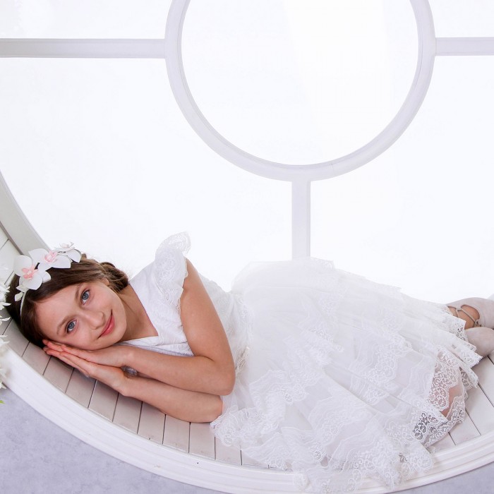 Ivory Lace Vintage-Inspired Special Occasion Dress