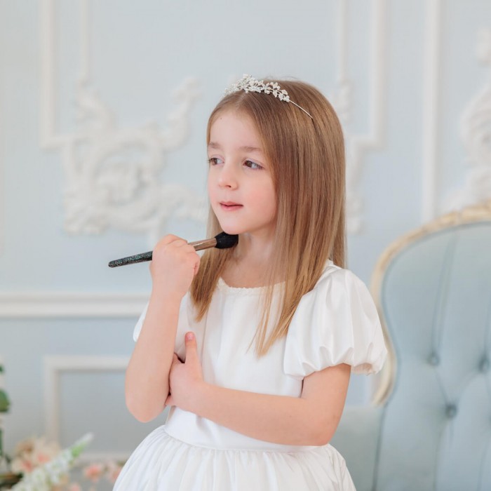 2-in-1 Silk & Lace Communion Dress