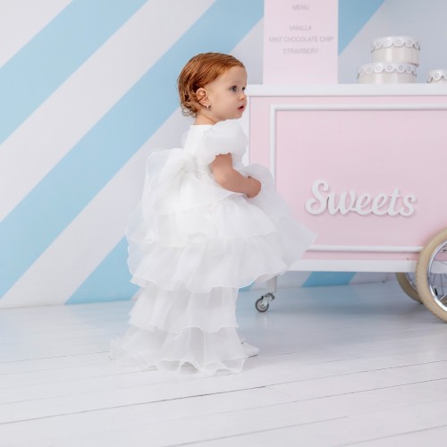Ivory Flower Girl Dress with detachble train 