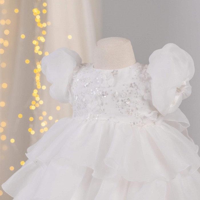 Ivory Flower Girl Dress with detachble train 