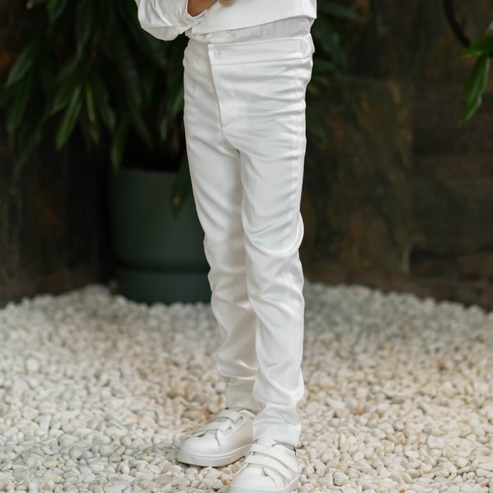 White and Ivory Boys Formal Suit PANTS 