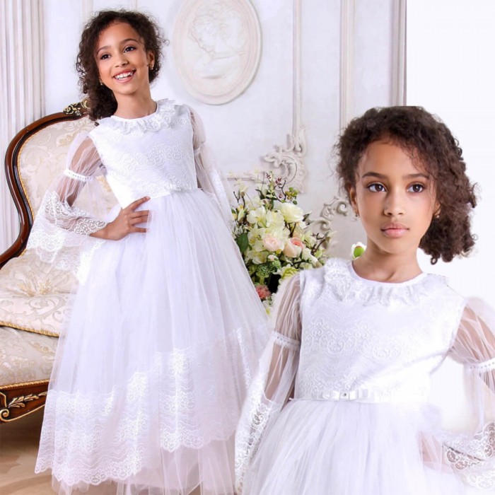 ISABELLA Lace First Communion Dress in Ivory