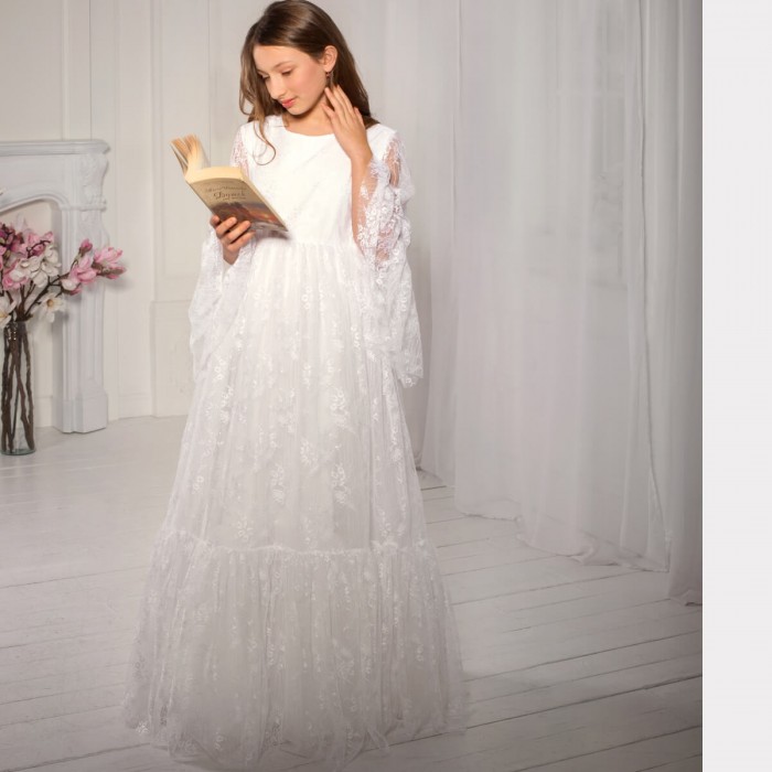 First Communion Dress - MAYA - Ivory Shade