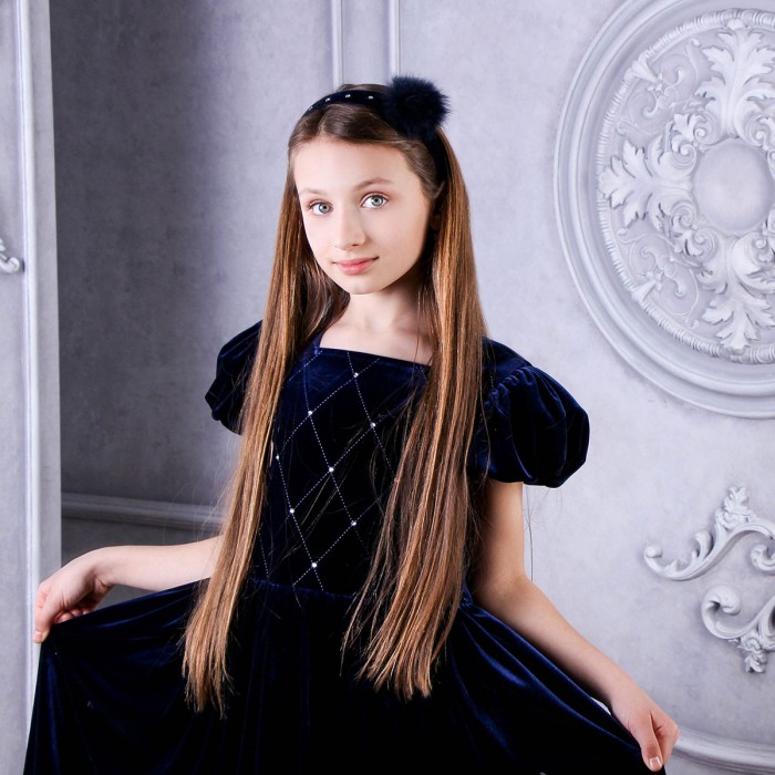Soft and Stylish Aria Velvet Velour Dress