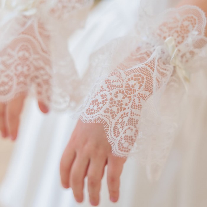 Lace Communion Gloves - Ivory Color - BELLA