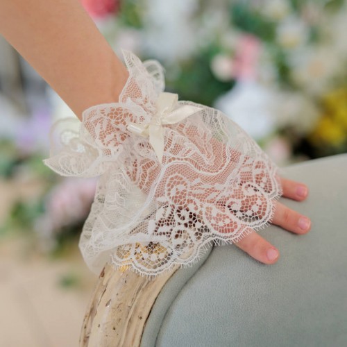 Lace Communion Gloves – Italian Lace in Ivory - BELLA
