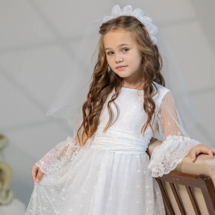 KAYA Elegant Communion Dress with Matching Veil