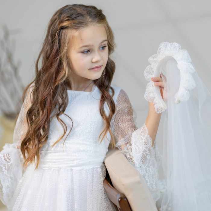 ELIZA Headband Veil for Communion