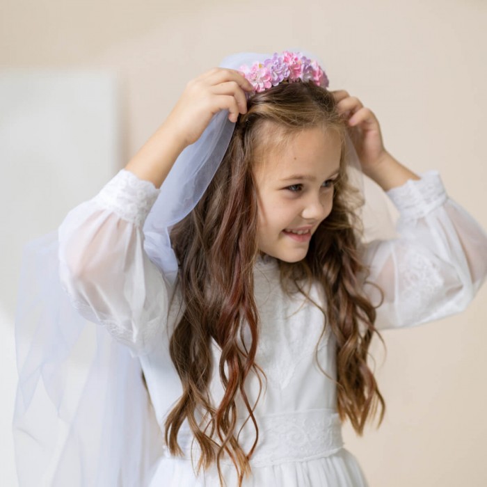 Girl Veil Flower Crown