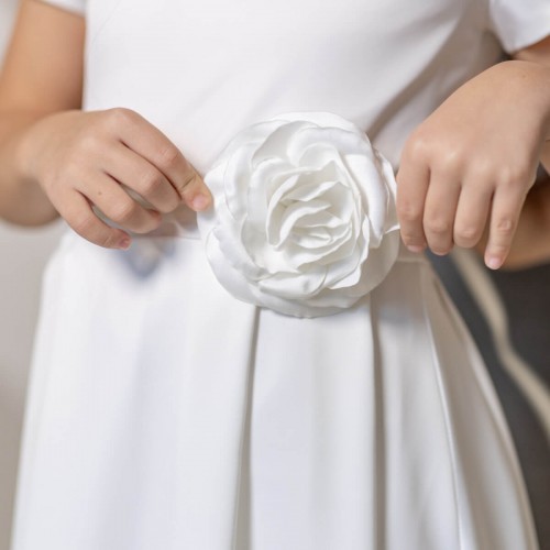 Handmade Textile Flower – Elegant Accessory for Dress or Hair - ELLA 