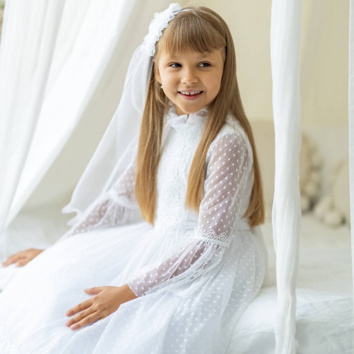 Elegant White Communion Dress MILA