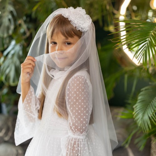 Headband Communion Veil – Ivory Tulle - MILA