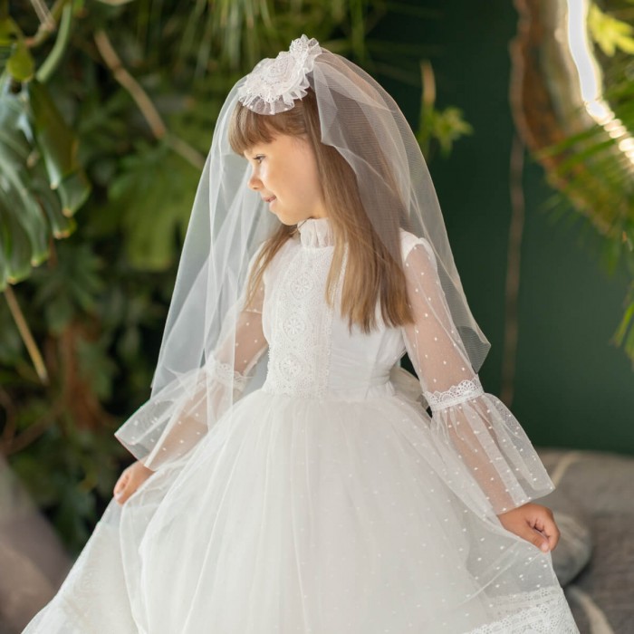 LINDA Communion Hairband with Veil 