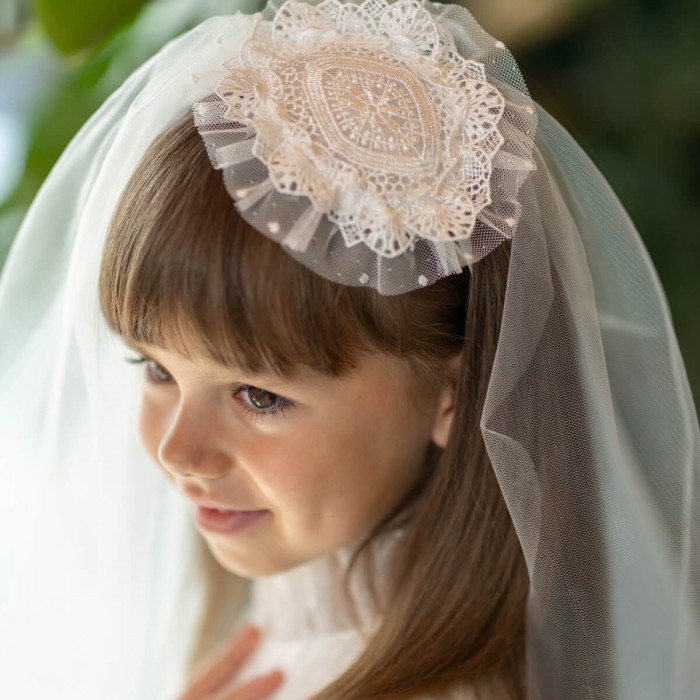 LINDA Communion Hairband with Veil 