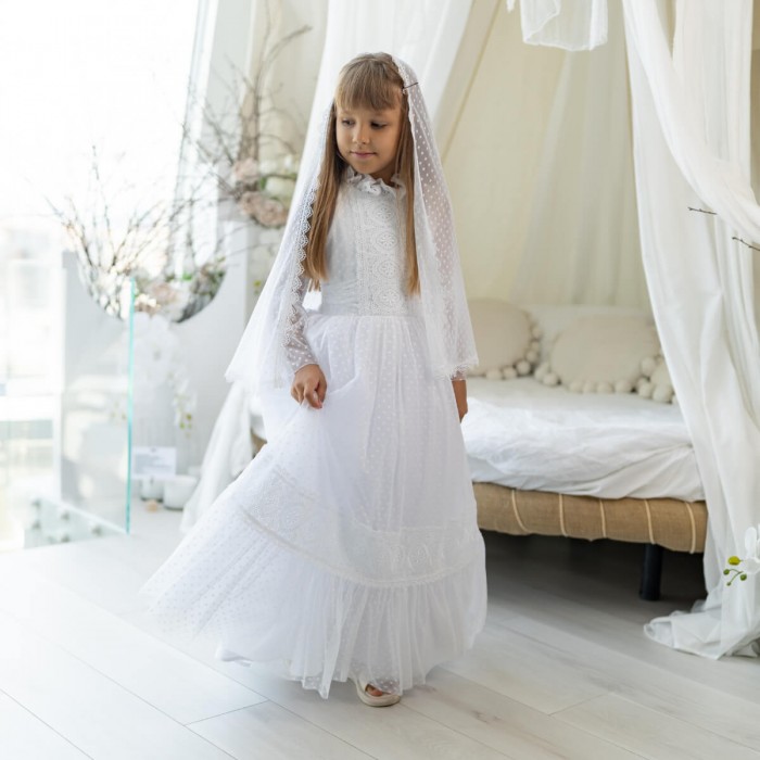 Elegant White Communion Dress MILA