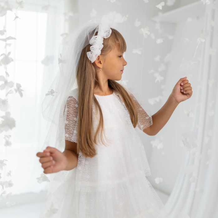Stunning ELIZA Cascade Tulle Holy Communion Dress
