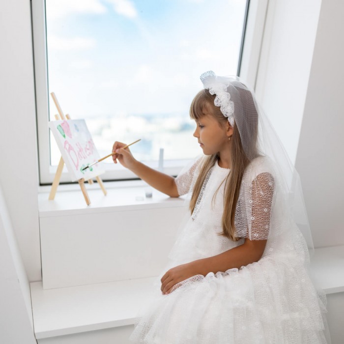 Stunning ELIZA Cascade Tulle Holy Communion Dress