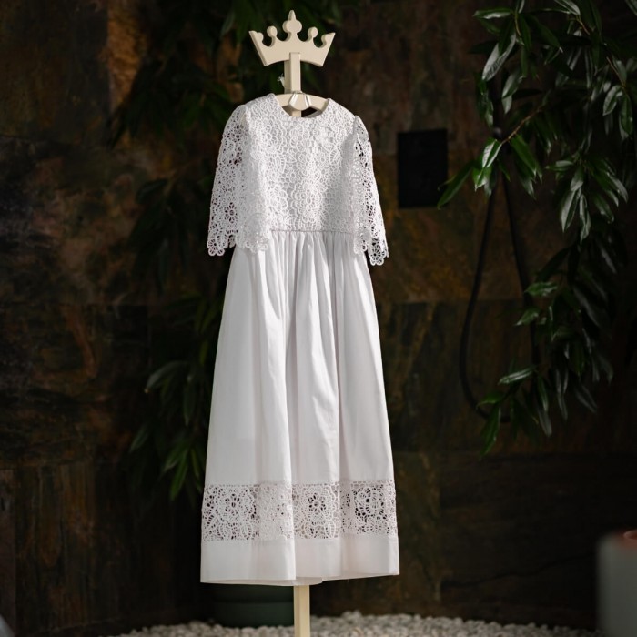 Elegant First Communion Cotton Dress