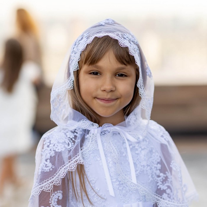 NILA Girls Caped Lace Mantilla