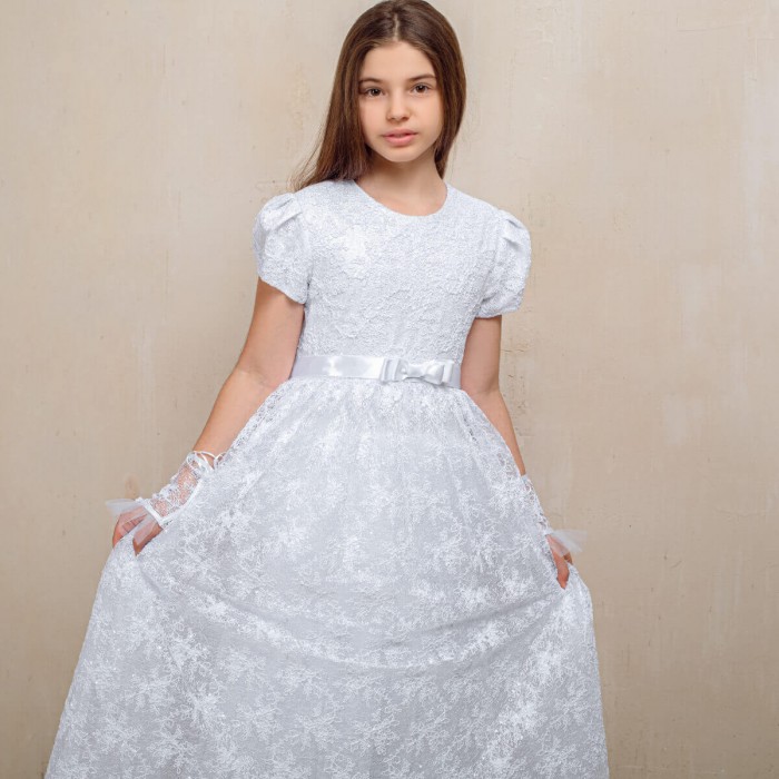 AURORA Elegant Long Lace Communion Dress