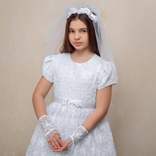 Communion Veil Headband – White or Ivory - AURORA
