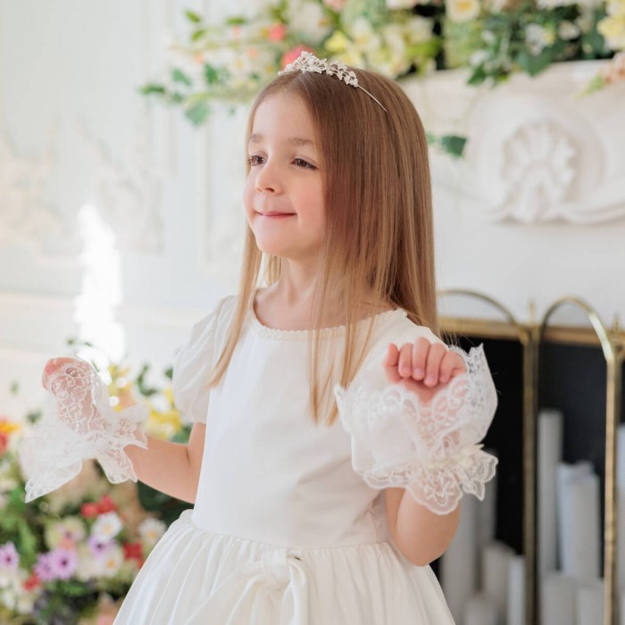 Elegant Silk First Communion Dress