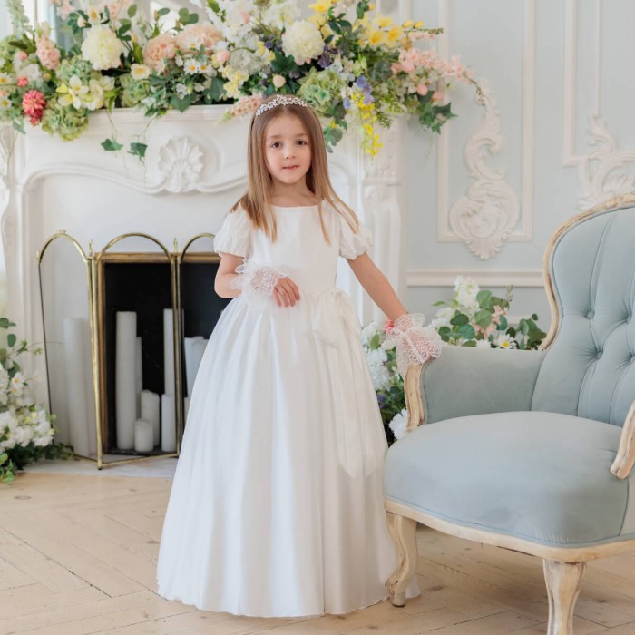 Elegant Silk First Communion Dress