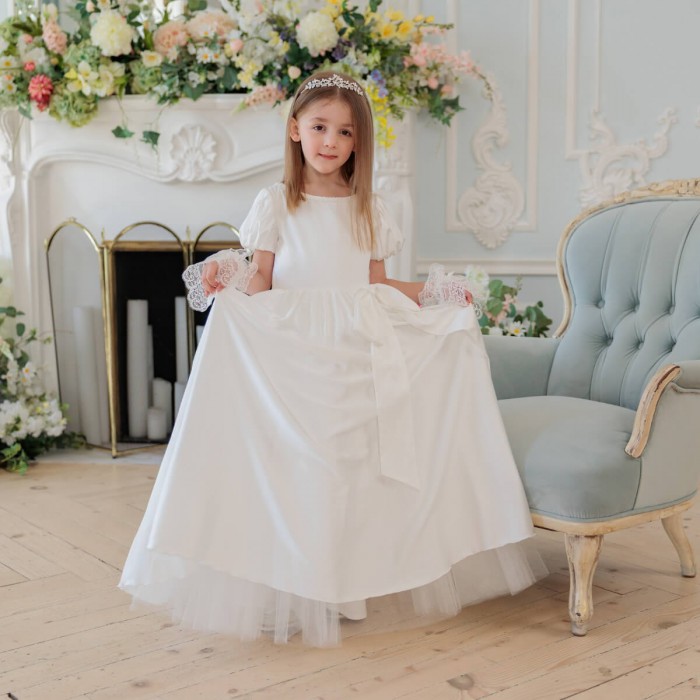 Elegant Silk First Communion Dress