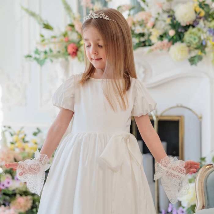 Elegant Silk First Communion Dress