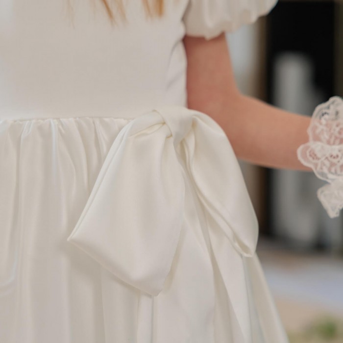 Elegant Silk First Communion Dress