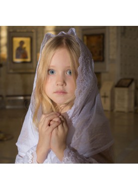 Girl Communion Infinity Veil – White or Ivory - HEIRLOOM 