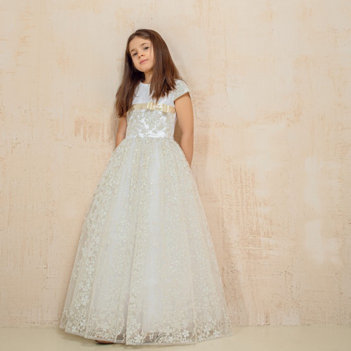 First Communion Dress in Sparkling Lace
