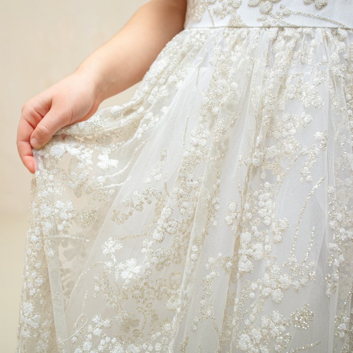 First Communion Dress in Sparkling Lace