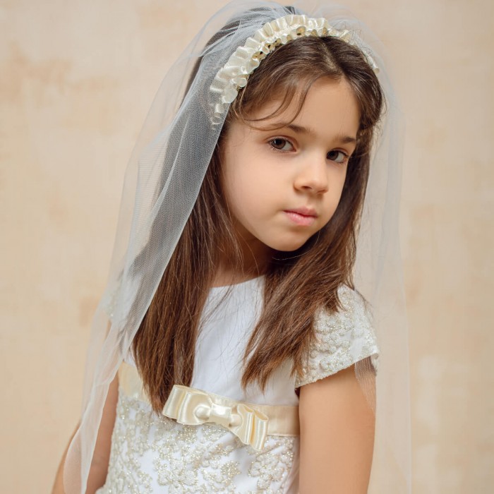 VICTORIA Communion Veil with Elastic Band