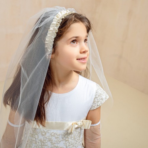 Simple Communion Veil with Elastic Band - VICTORIA