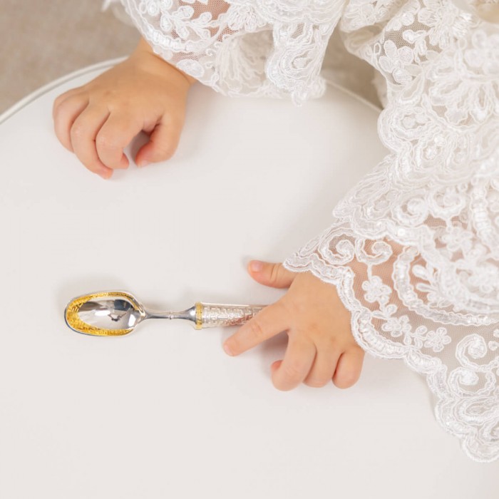 Elegant Keepsake: Baby Silver and Gold Spoon Magic